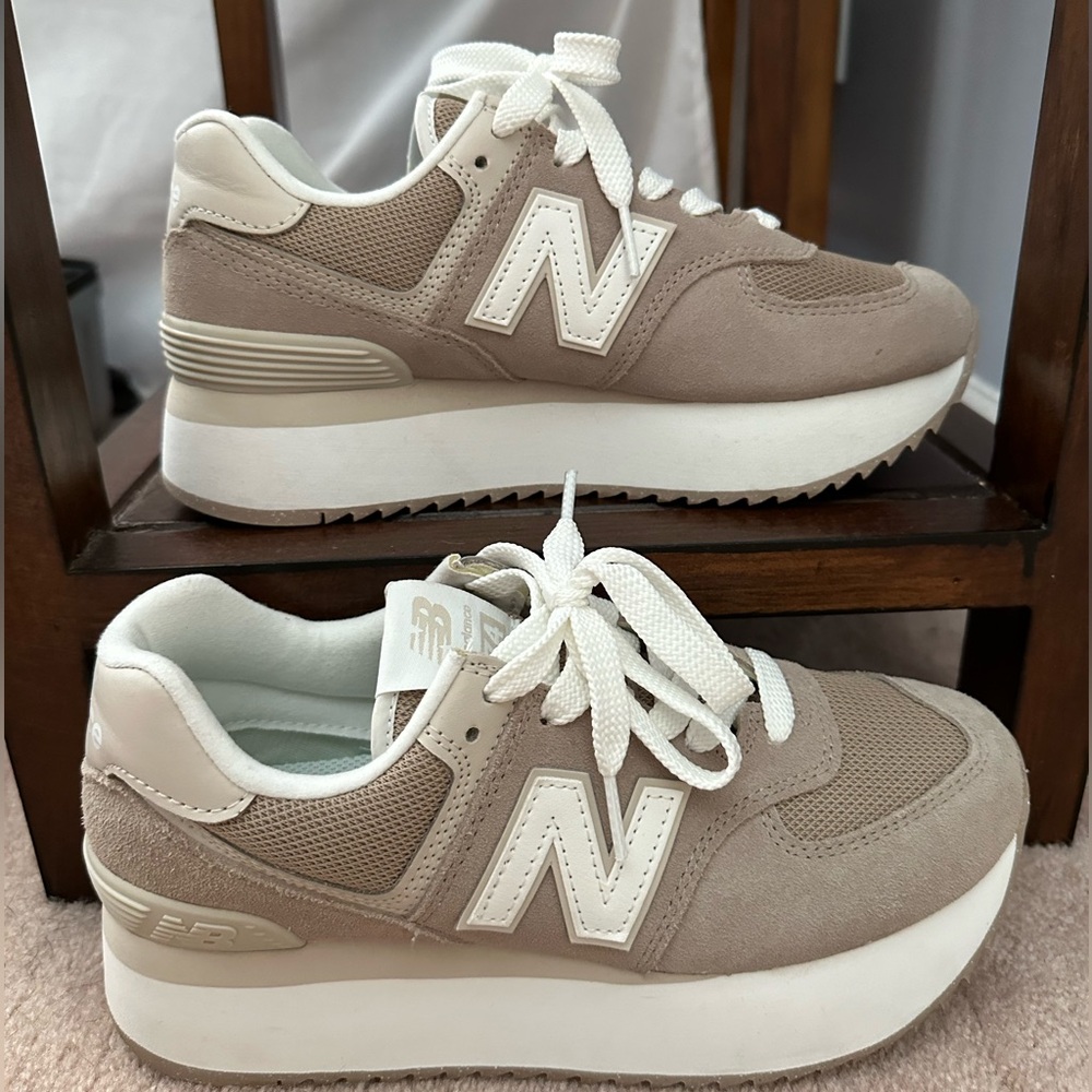 Platform Women’s 574 New Balance Driftwood Timberwolf